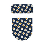 Polka Dot Daisy Floral Pattern Print Toilet Lid And Tank Cover Set