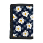 Polka Dot Daisy Floral Pattern Print Trifold Wallet