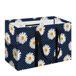 Polka Dot Daisy Floral Pattern Print Utility Tote Bag
