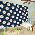 Polka Dot Daisy Floral Pattern Print Wall Sticker