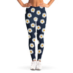 Polka Dot Daisy Floral Pattern Print Women's Leggings