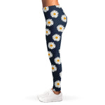 Polka Dot Daisy Floral Pattern Print Women's Leggings
