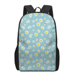 Polka Dot Daisy Flower Pattern Print 17 Inch Backpack