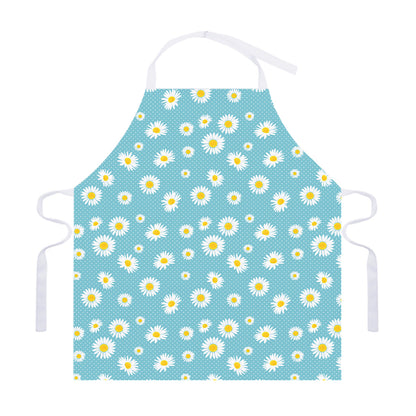 Polka Dot Daisy Flower Pattern Print Adjustable Apron