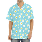 Polka Dot Daisy Flower Pattern Print Aloha Shirt