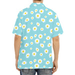 Polka Dot Daisy Flower Pattern Print Aloha Shirt