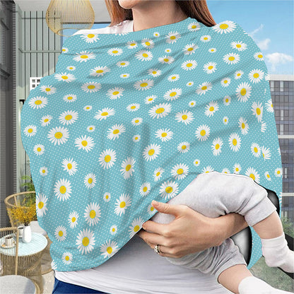 Polka Dot Daisy Flower Pattern Print Baby Seat Cover