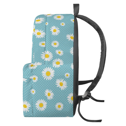 Polka Dot Daisy Flower Pattern Print Backpack