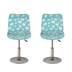 Polka Dot Daisy Flower Pattern Print Bar Stool Covers