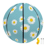 Polka Dot Daisy Flower Pattern Print Basketball