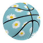 Polka Dot Daisy Flower Pattern Print Basketball
