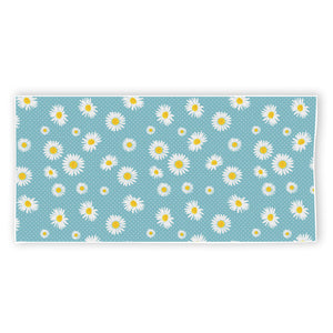 Polka Dot Daisy Flower Pattern Print Beach Towel