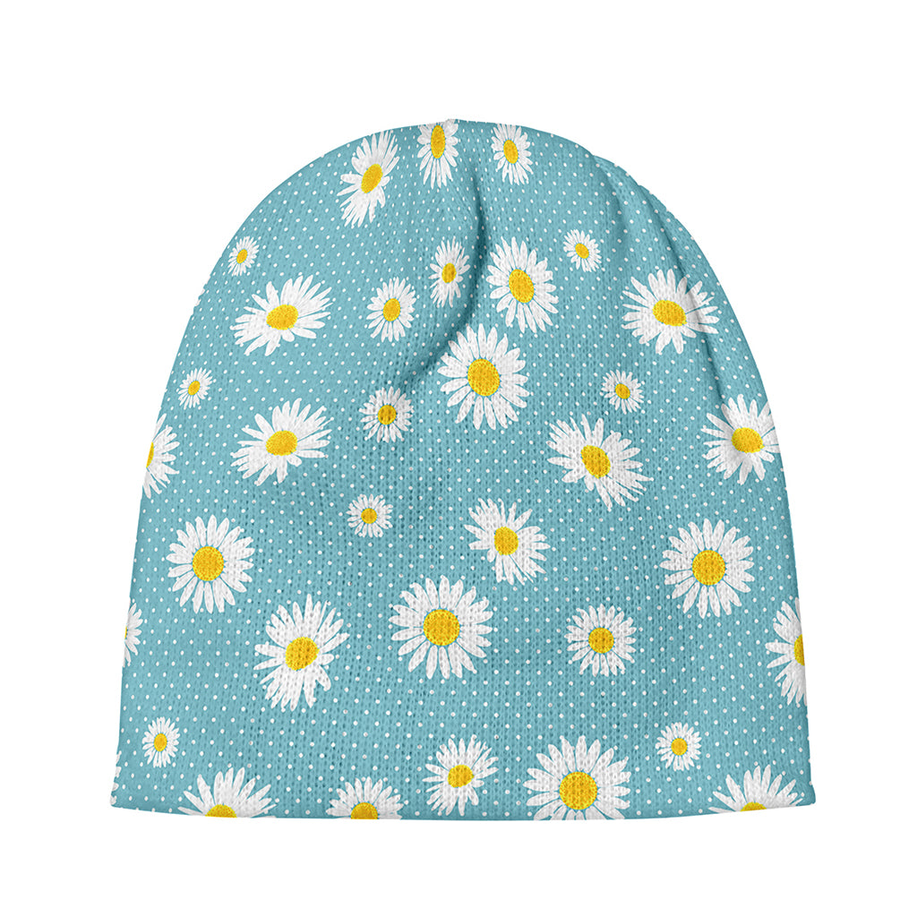 Polka Dot Daisy Flower Pattern Print Beanie