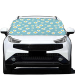 Polka Dot Daisy Flower Pattern Print Car Windshield Snow Cover