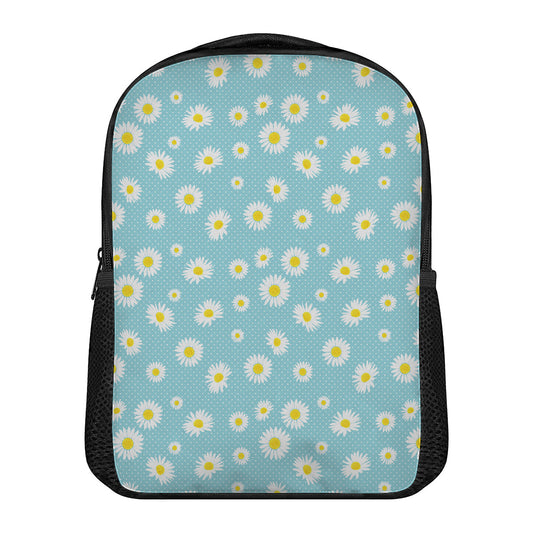 Polka Dot Daisy Flower Pattern Print Casual Backpack