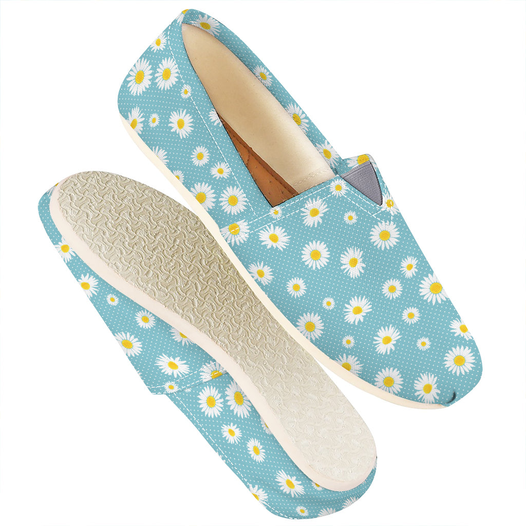 Polka Dot Daisy Flower Pattern Print Casual Shoes