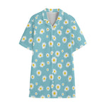 Polka Dot Daisy Flower Pattern Print Cotton Hawaiian Shirt