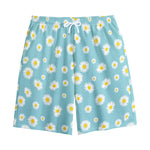 Polka Dot Daisy Flower Pattern Print Cotton Shorts