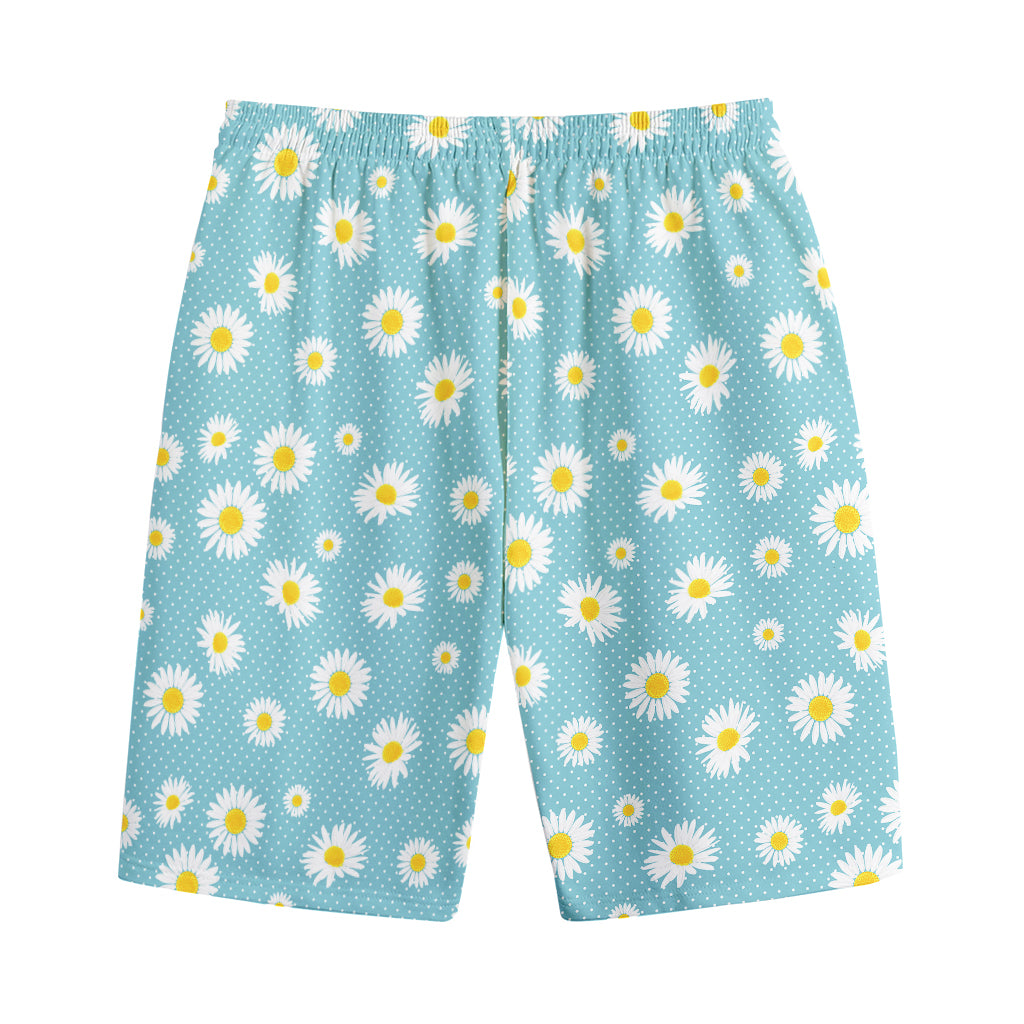 Polka Dot Daisy Flower Pattern Print Cotton Shorts