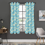 Polka Dot Daisy Flower Pattern Print Curtain