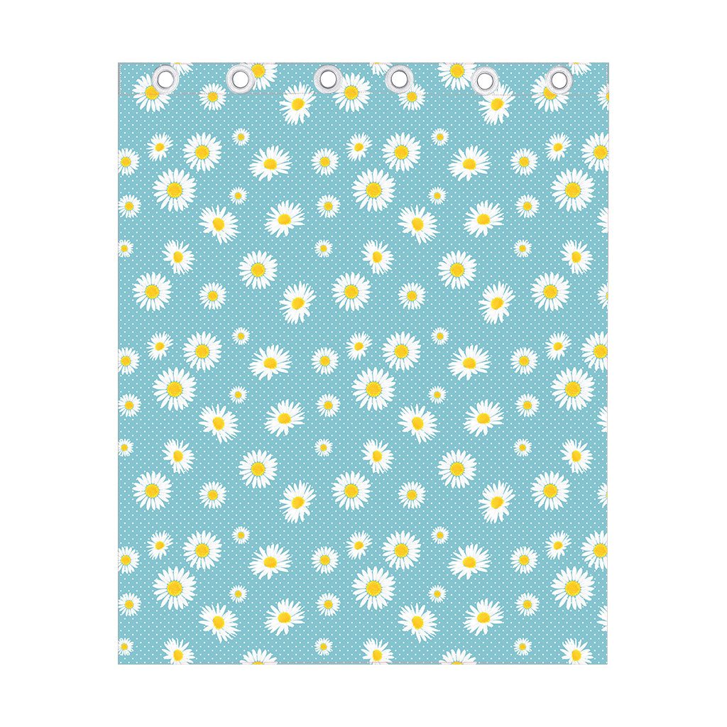 Polka Dot Daisy Flower Pattern Print Curtain