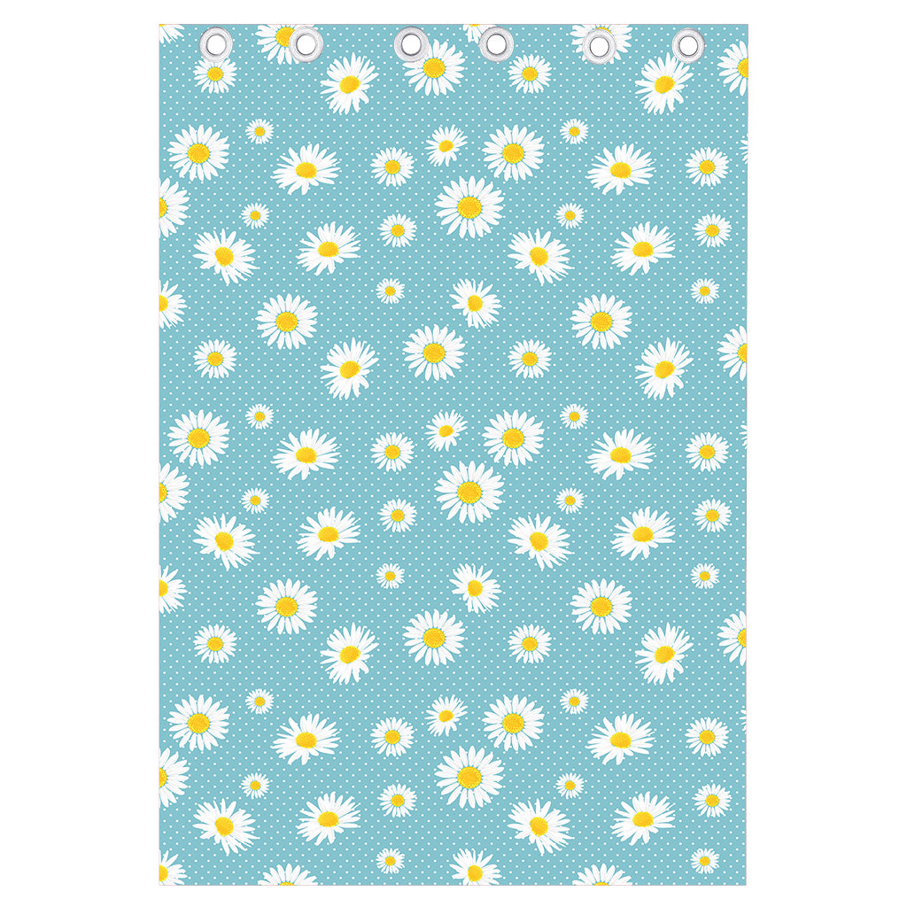 Polka Dot Daisy Flower Pattern Print Curtain