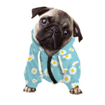 Polka Dot Daisy Flower Pattern Print Dog Zip Up Hoodie