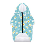 Polka Dot Daisy Flower Pattern Print Dog Zip Up Hoodie