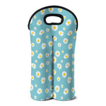 Polka Dot Daisy Flower Pattern Print Double Neoprene Wine Tote