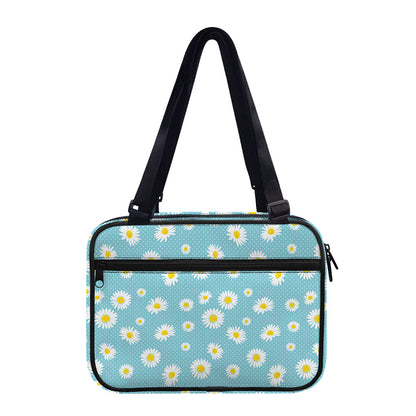 Polka Dot Daisy Flower Pattern Print Double Strap Bible Bag