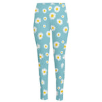Polka Dot Daisy Flower Pattern Print High-Waisted Pocket Leggings