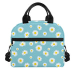 Polka Dot Daisy Flower Pattern Print Insulated Lunch Bag