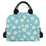 Polka Dot Daisy Flower Pattern Print Insulated Lunch Bag