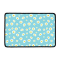 Polka Dot Daisy Flower Pattern Print Kitchen Mat