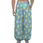 Polka Dot Daisy Flower Pattern Print Lantern Pants