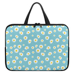 Polka Dot Daisy Flower Pattern Print Laptop Sleeve With Handle