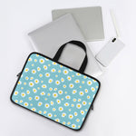 Polka Dot Daisy Flower Pattern Print Laptop Sleeve With Handle