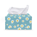 Polka Dot Daisy Flower Pattern Print Leather Tissue Box Cover