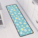Polka Dot Daisy Flower Pattern Print Long Kitchen Mat