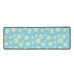 Polka Dot Daisy Flower Pattern Print Long Kitchen Mat