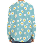 Polka Dot Daisy Flower Pattern Print Long Sleeve Baseball Jersey