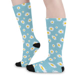 Polka Dot Daisy Flower Pattern Print Long Socks