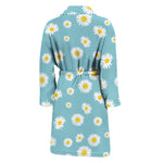 Polka Dot Daisy Flower Pattern Print Men's Bathrobe