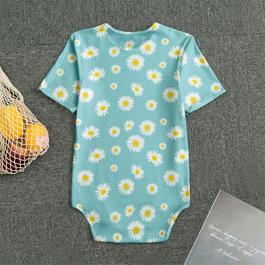 Polka Dot Daisy Flower Pattern Print Men's Bodysuit