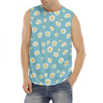 Polka Dot Daisy Flower Pattern Print Men's Fitness Tank Top