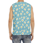 Polka Dot Daisy Flower Pattern Print Men's Fitness Tank Top
