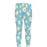 Polka Dot Daisy Flower Pattern Print Men's leggings