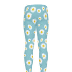 Polka Dot Daisy Flower Pattern Print Men's leggings