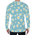 Polka Dot Daisy Flower Pattern Print Men's Long Sleeve T-Shirt