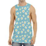 Polka Dot Daisy Flower Pattern Print Men's Muscle Tank Top